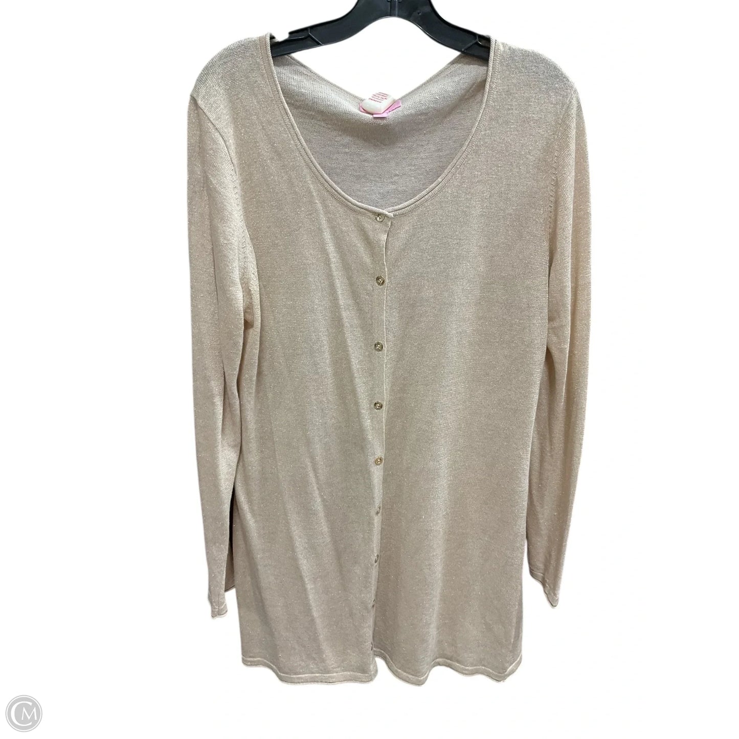 Cardigan Designer By Lilly Pulitzer In Gold, Size: Xl