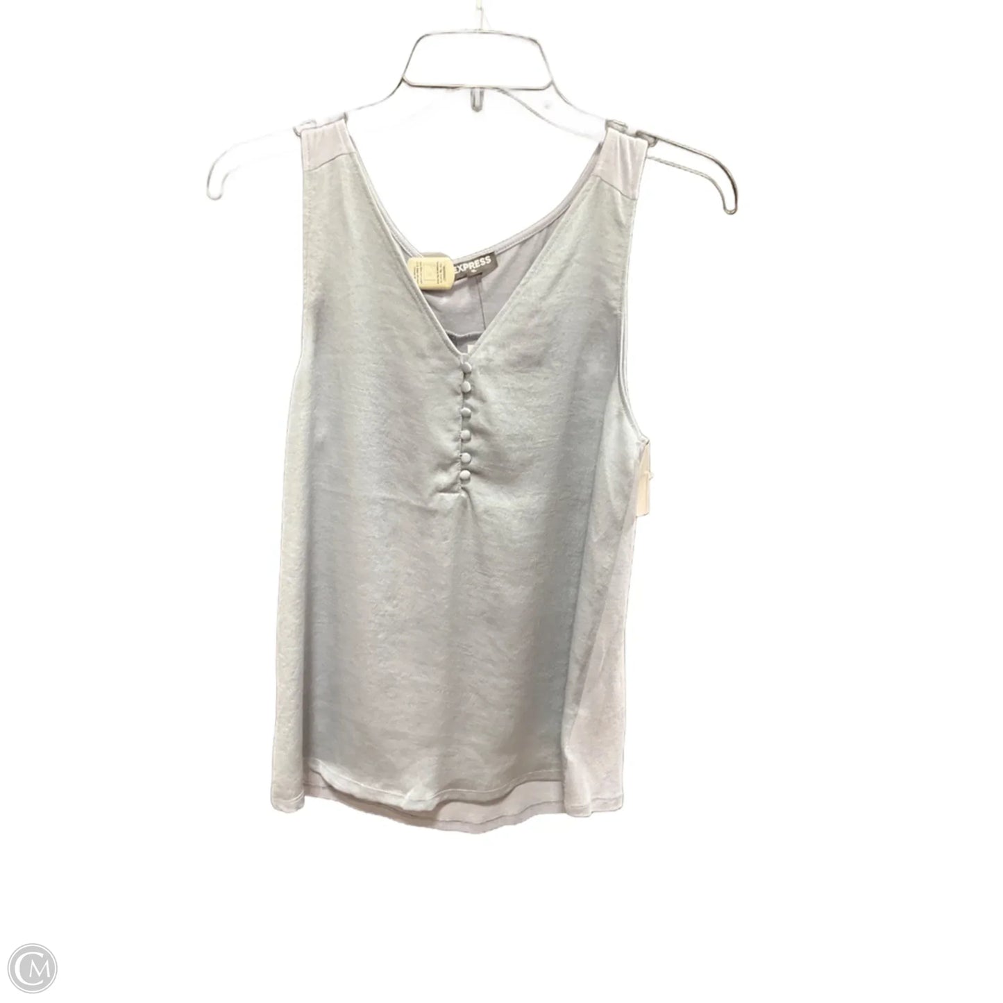 Top Sleeveless By Express In Grey, Size: Xs
