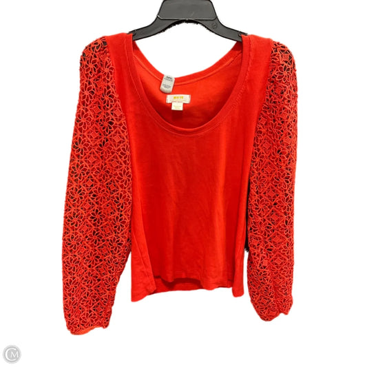 Top Long Sleeve By Maeve In Orange, Size: M