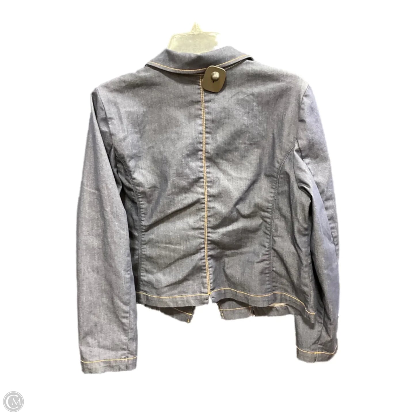 Jacket Denim By Chicos In Blue Denim, Size: Xl