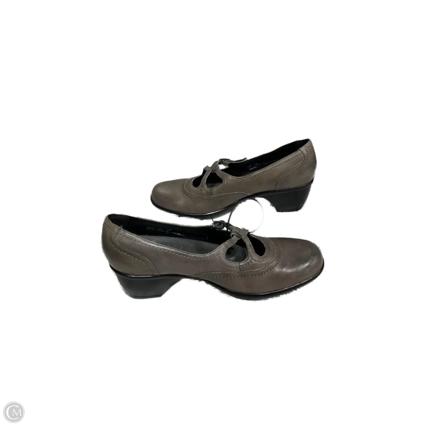 Shoes Heels Block By Clarks In Grey, Size: 8.5