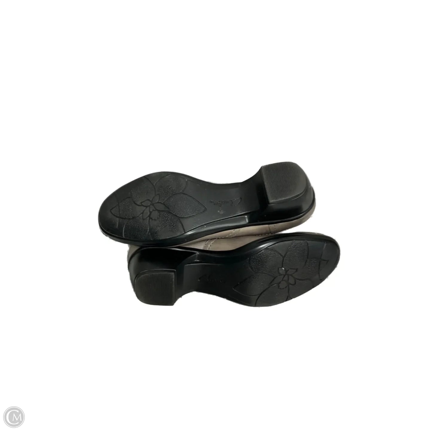 Shoes Heels Block By Clarks In Grey, Size: 8.5