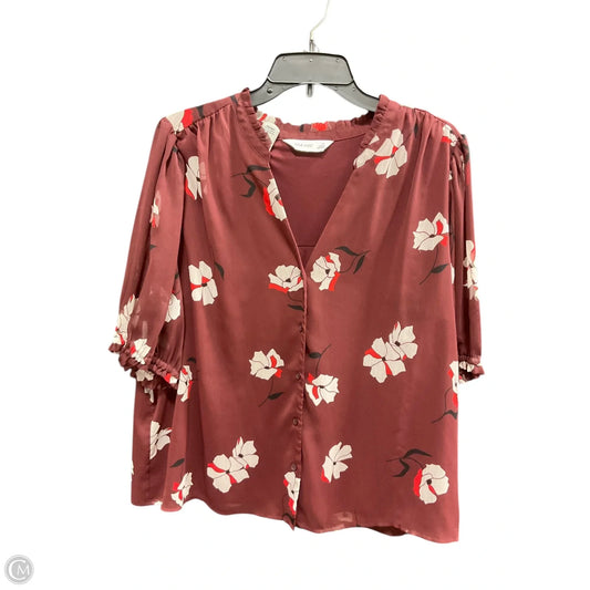 Top Short Sleeve By Nine West In Red, Size: 1x