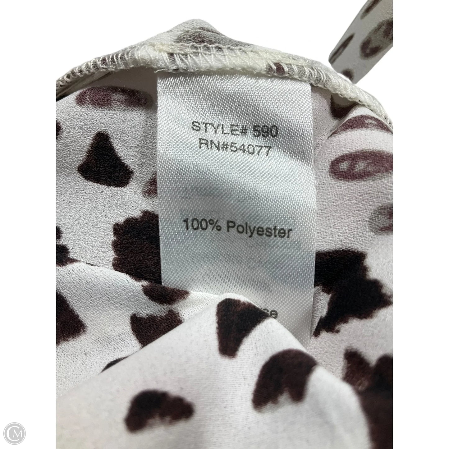 Top Long Sleeve By Cabi In Animal Print, Size: S