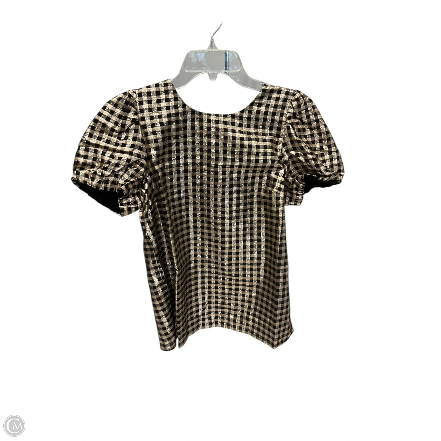 Top Short Sleeve By J. Crew In Plaid Pattern, Size: S