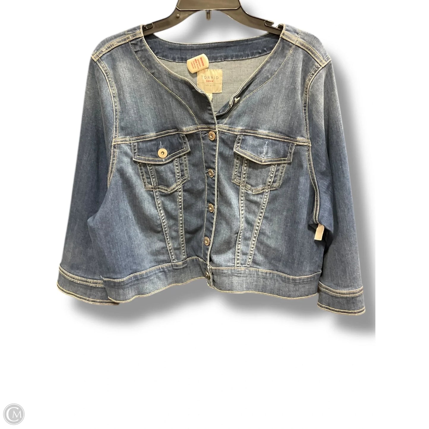 Jacket Denim By Torrid In Blue Denim, Size: 2x