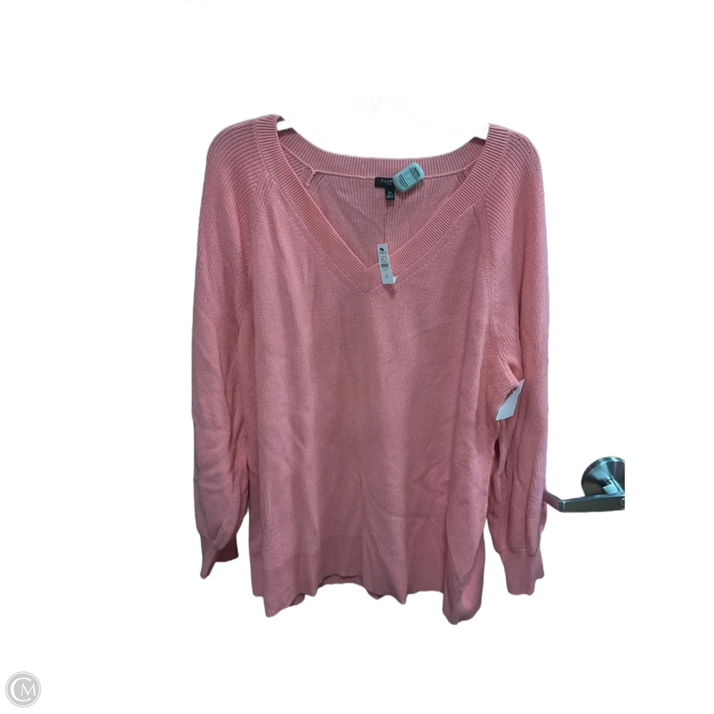 Sweater By Talbots In Peach, Size: 2x