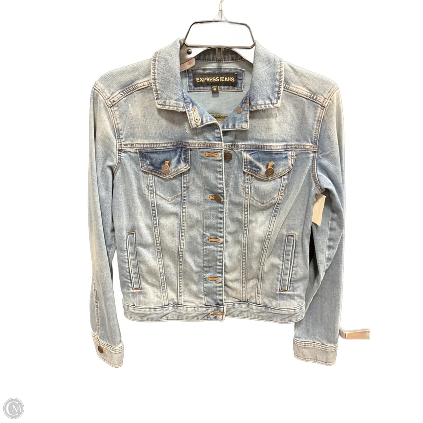 Jacket Denim By Express In Blue Denim, Size: Xs