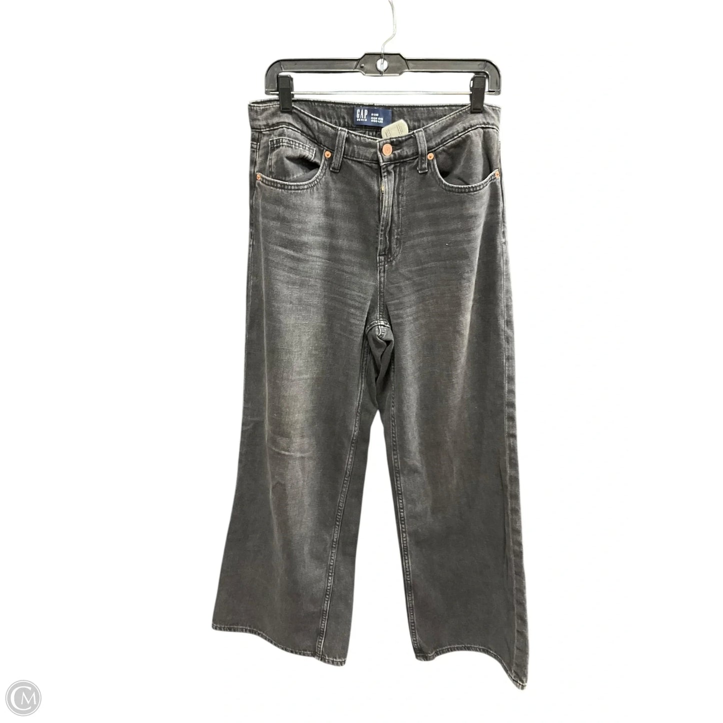 Jeans Wide Leg By Gap In Black, Size: 8