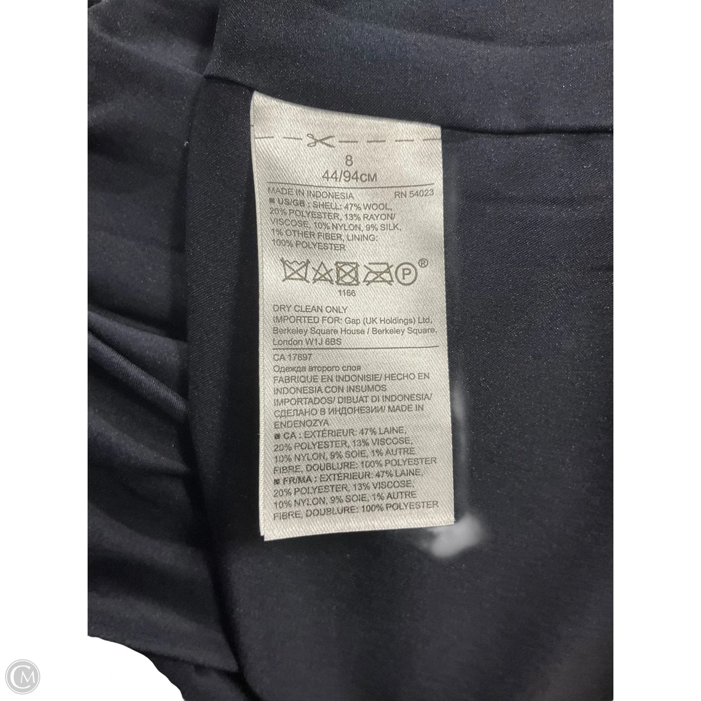 Top Short Sleeve By Banana Republic In Navy, Size: M