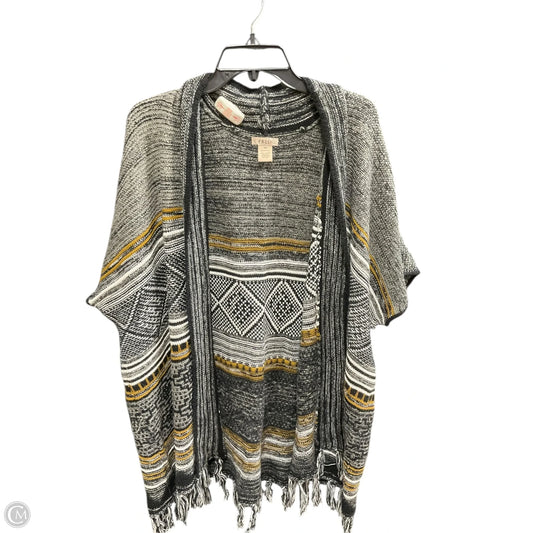 Sweater Cardigan By Clothes Mentor In Black & Gold, Size: 3x