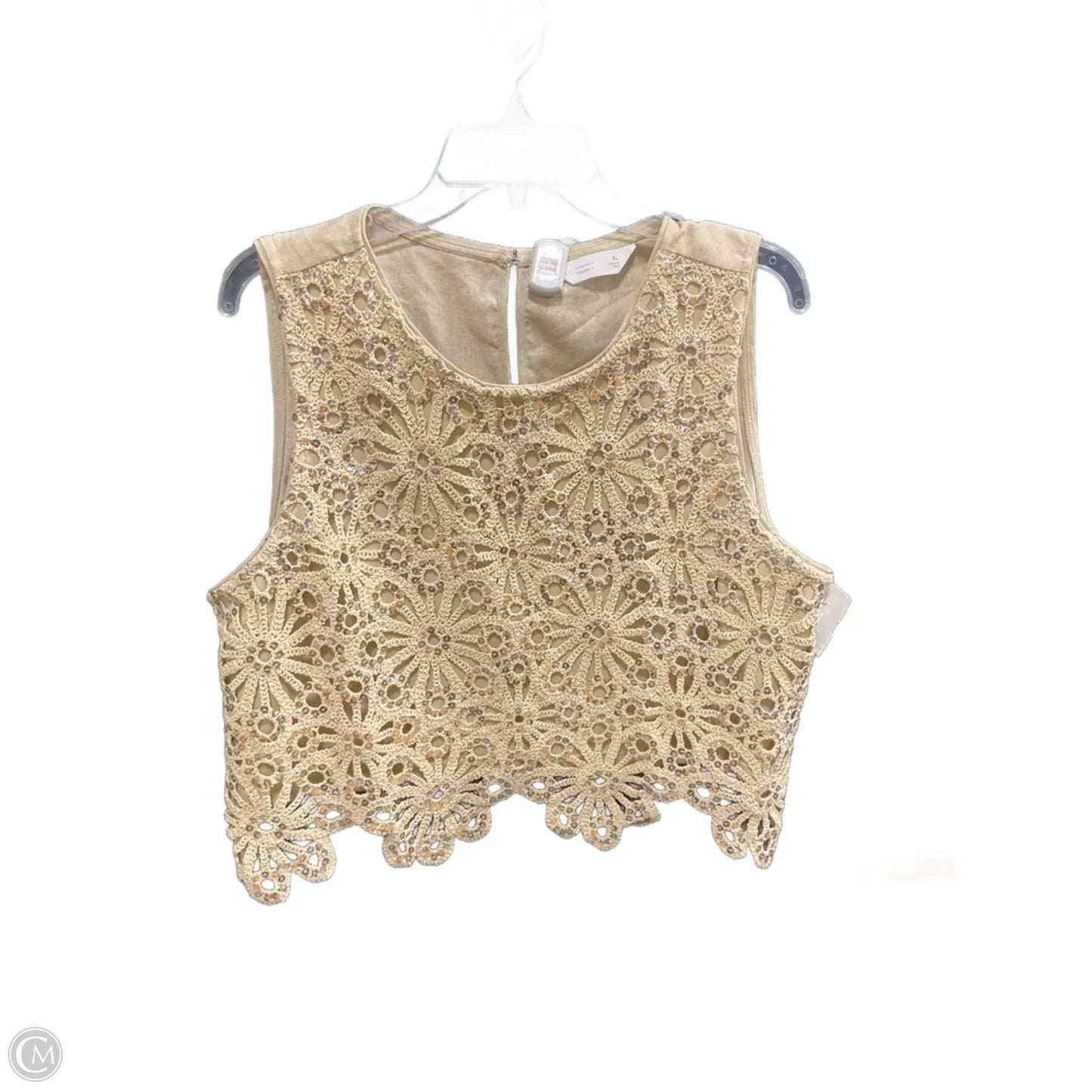 Top Sleeveless By Lc Lauren Conrad In Tan, Size: Xl