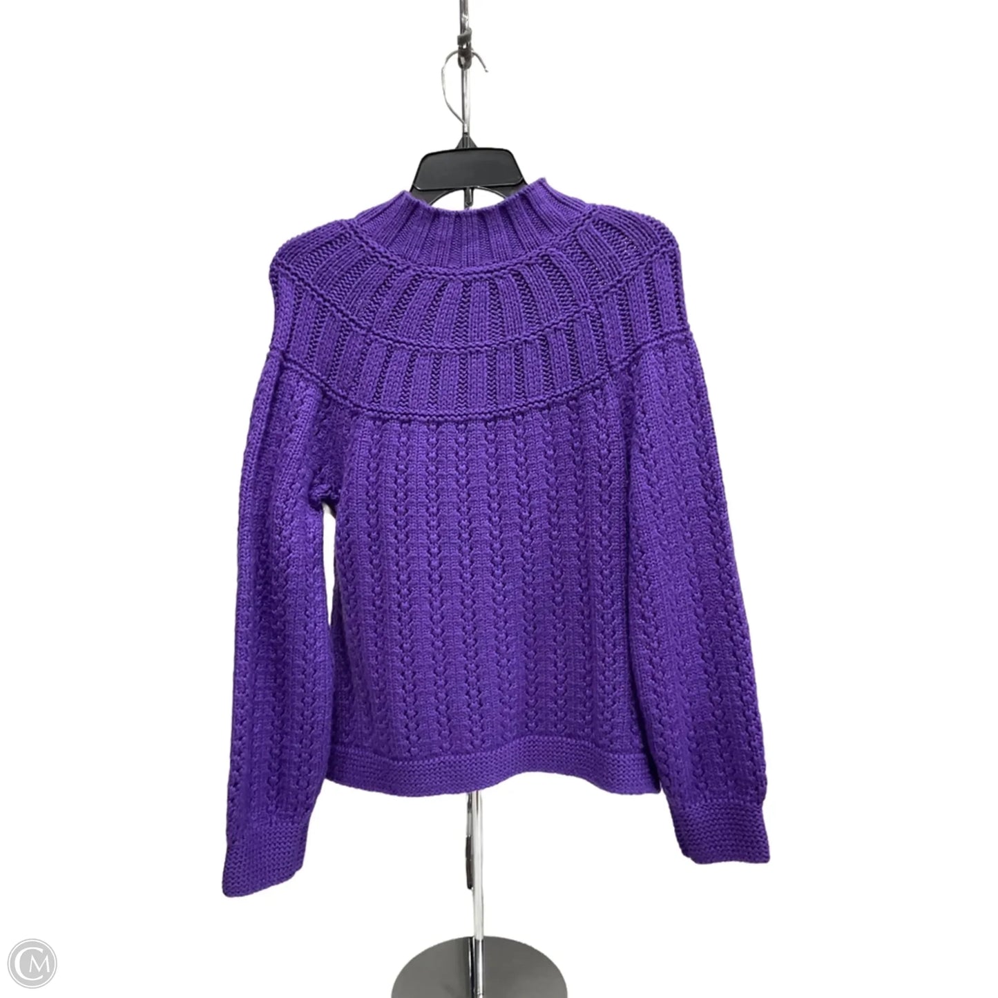 Sweater Cardigan By Talbots In Purple, Size: Lp