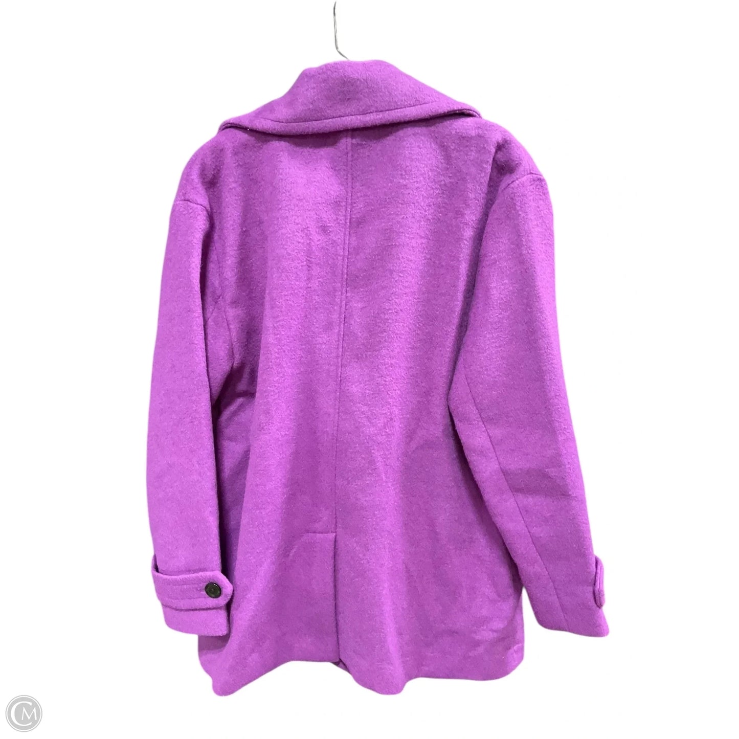 Coat Peacoat By Liz Claiborne In Purple, Size: S