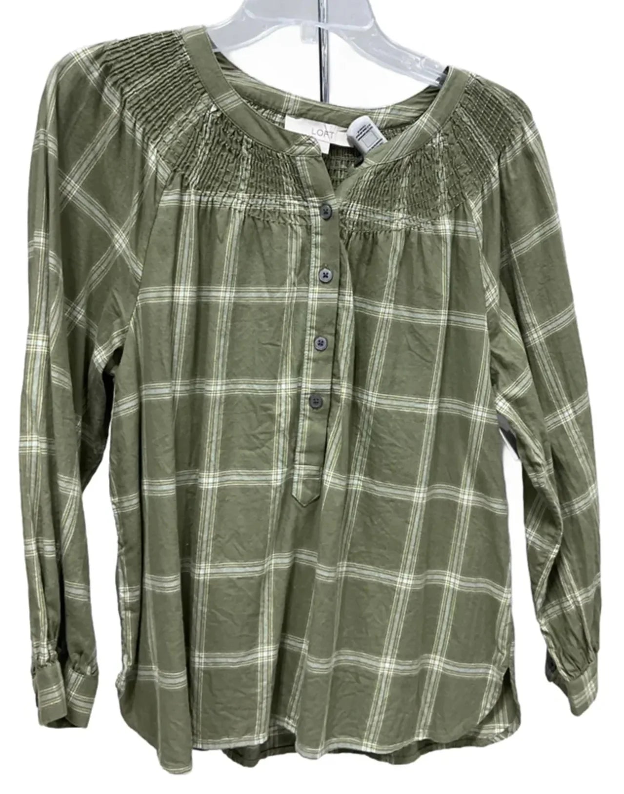 Top Long Sleeve By Loft In Green, Size: M