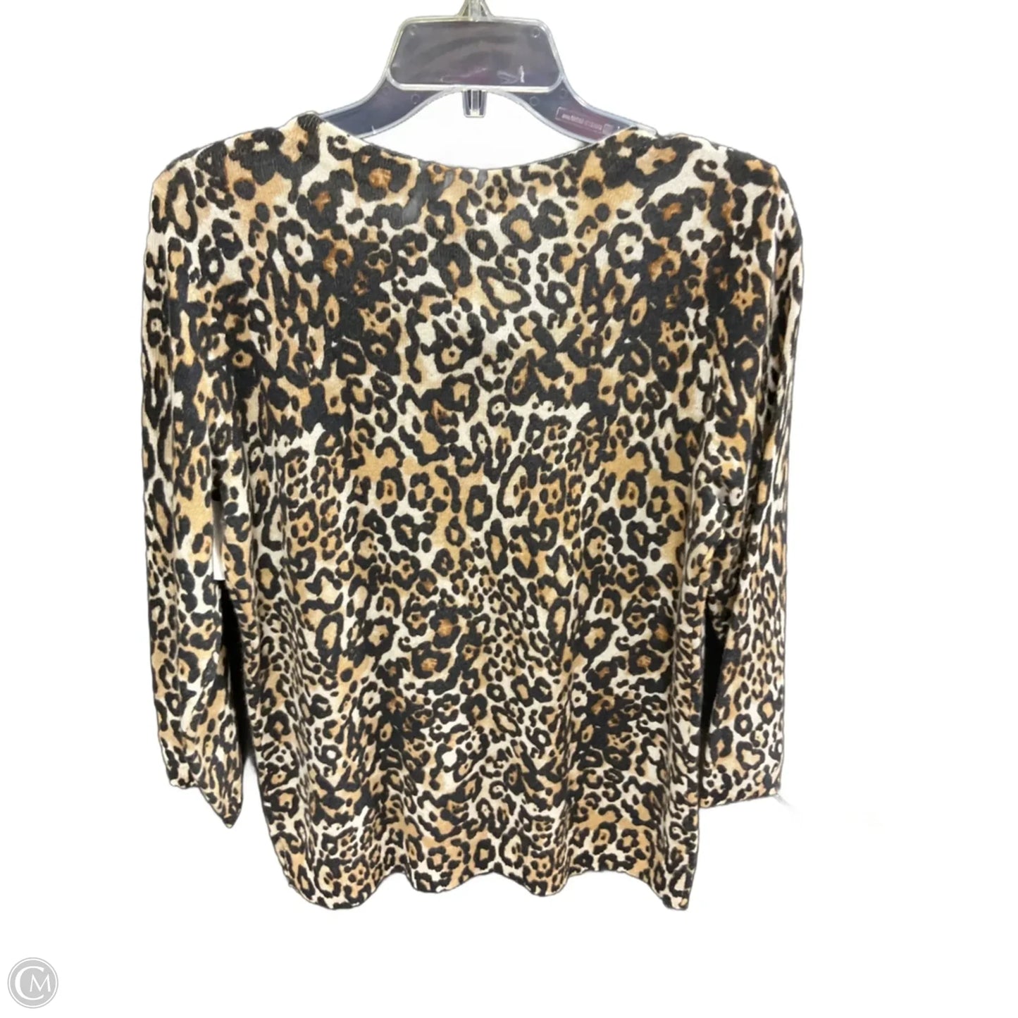 Sweater Cashmere By Talbots In Animal Print, Size: L