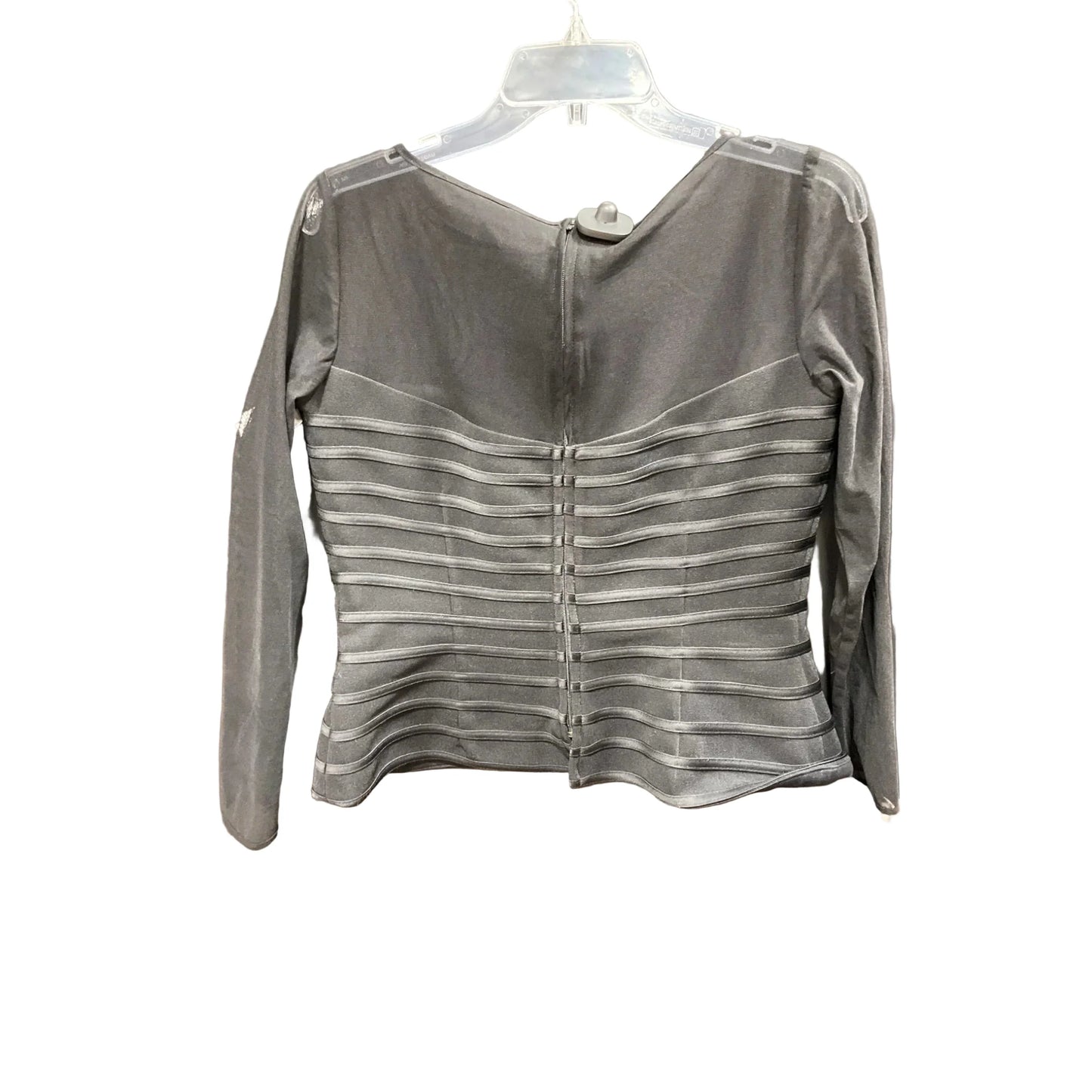 Top Long Sleeve By Js Collections In Black, Size: L