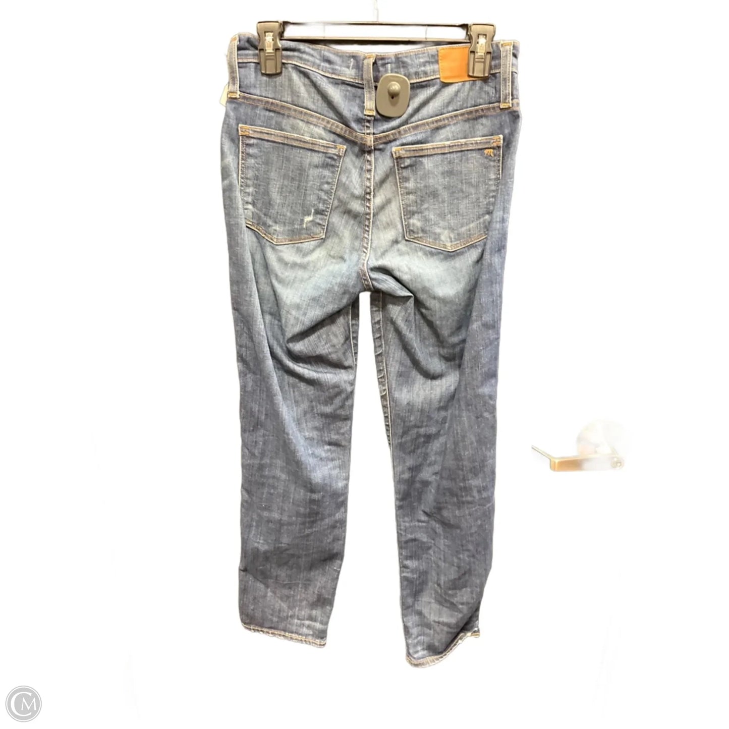 Jeans Straight By Madewell In Blue Denim, Size: 4