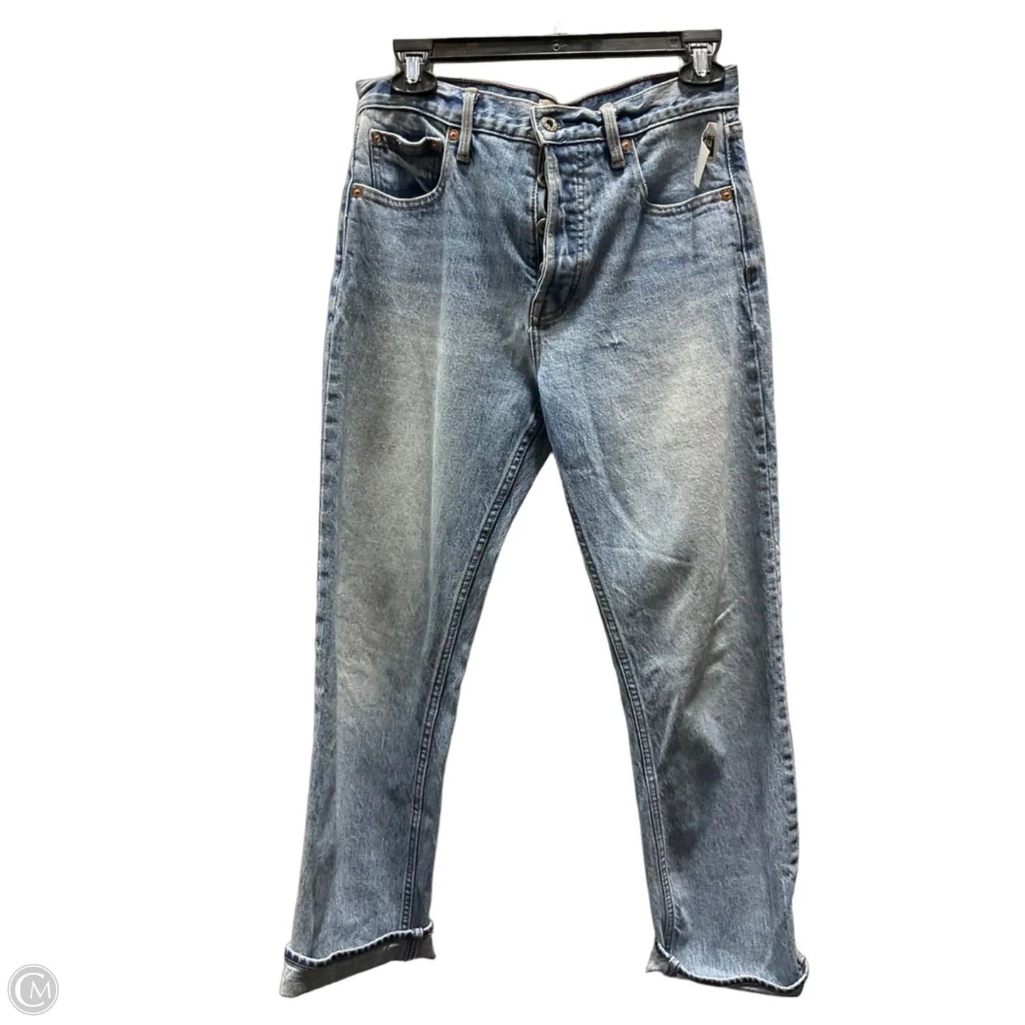 Jeans Straight By Gap In Blue Denim, Size: 4