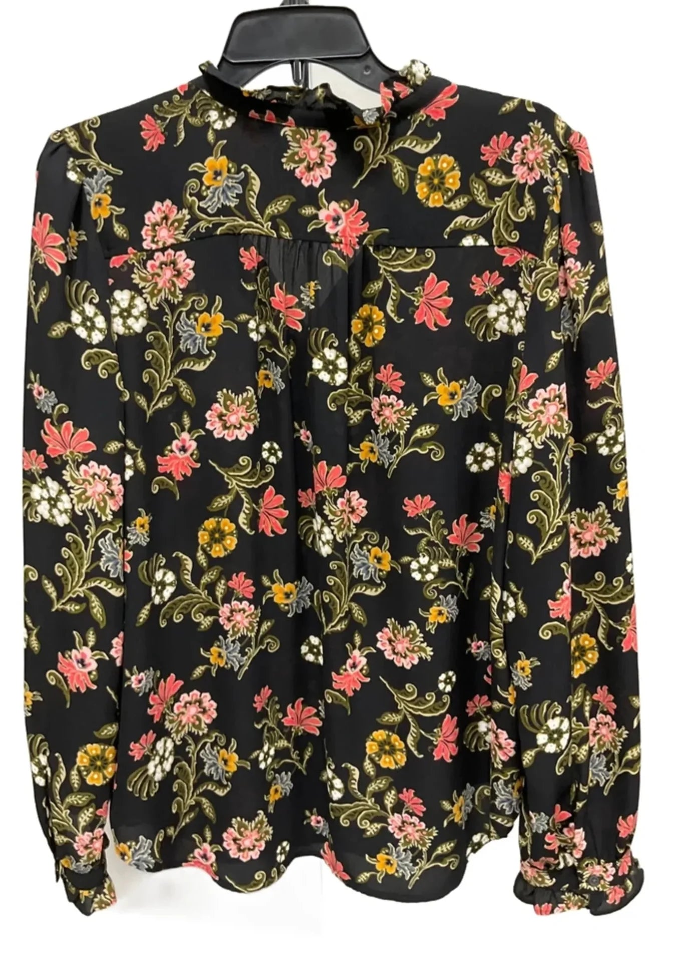 Top Long Sleeve By Loft In Floral Print, Size: L