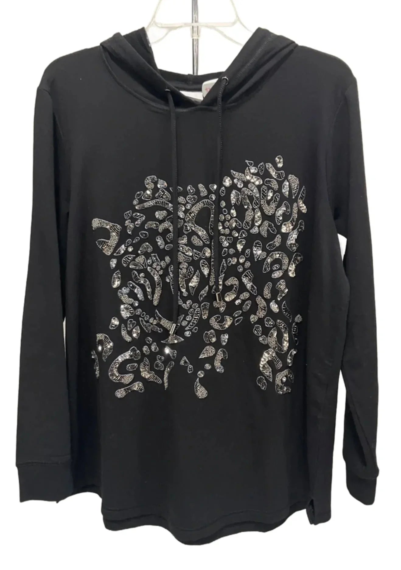 Sweatshirt Hoodie By Chicos In Black, Size: Xl