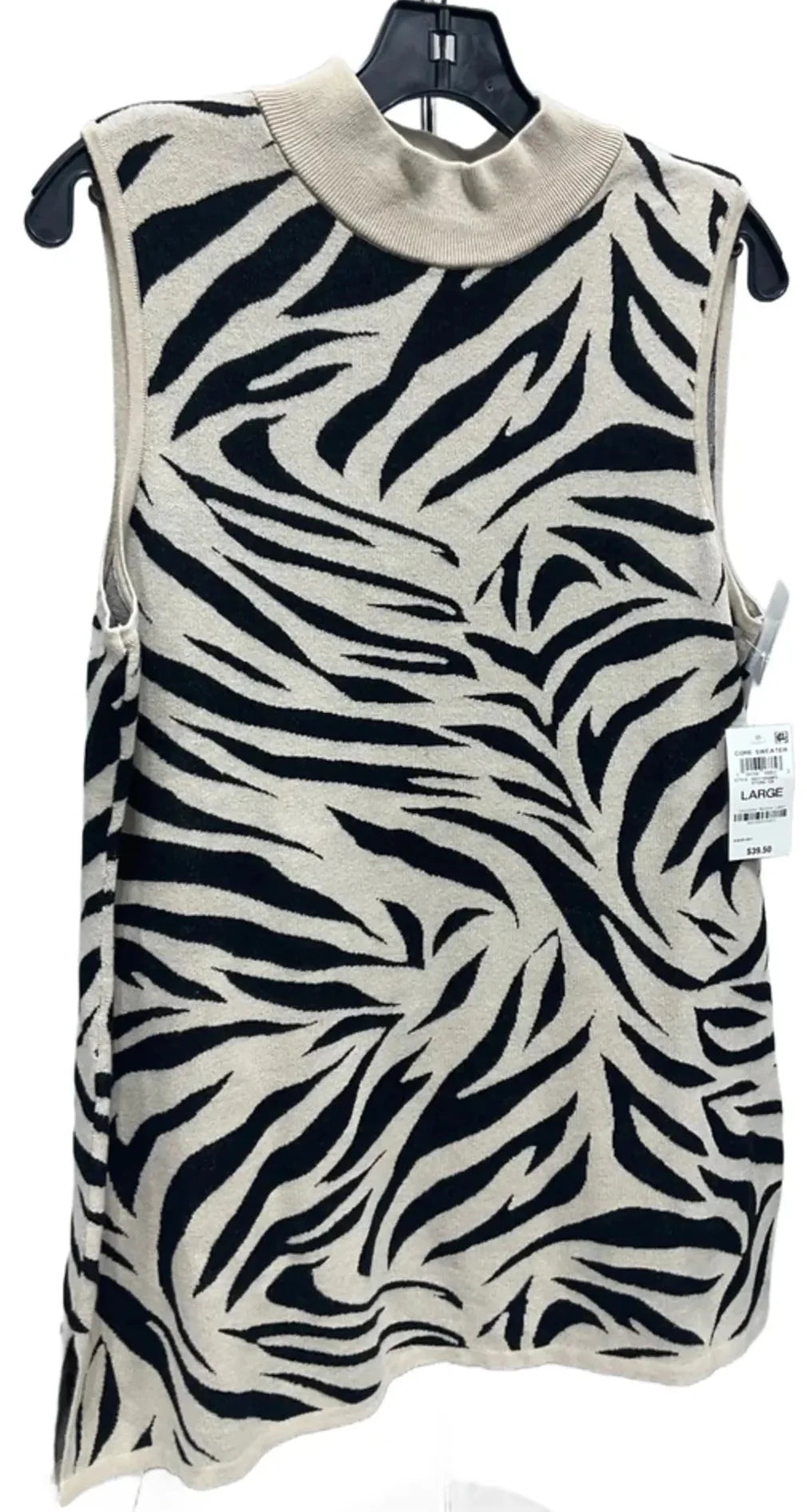 Top Sleeveless By Jm Collections In Animal Print, Size: L