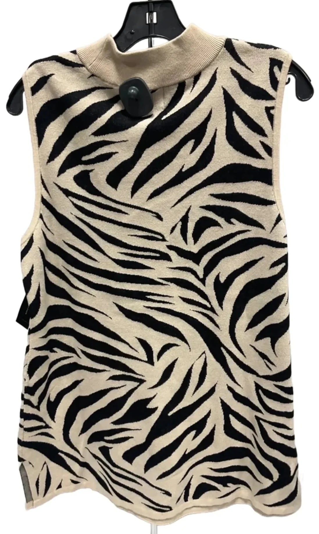 Top Sleeveless By Jm Collections In Animal Print, Size: L