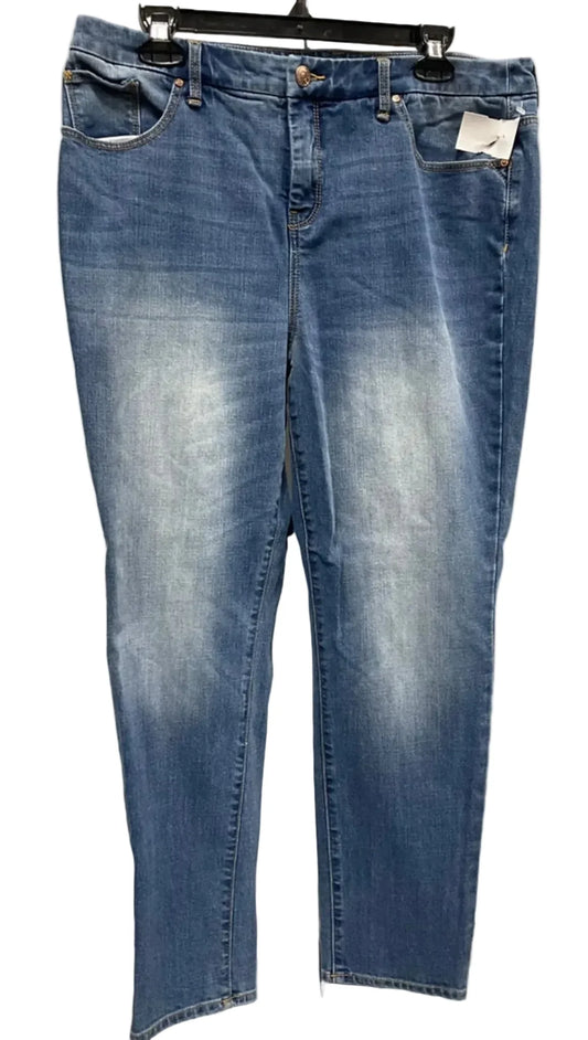 Jeans Skinny By Chicos In Blue Denim, Size: 12