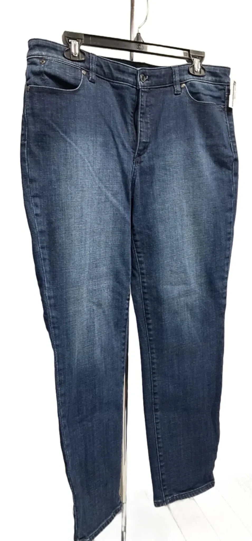 Jeans Skinny By Talbots In Blue Denim, Size: 12