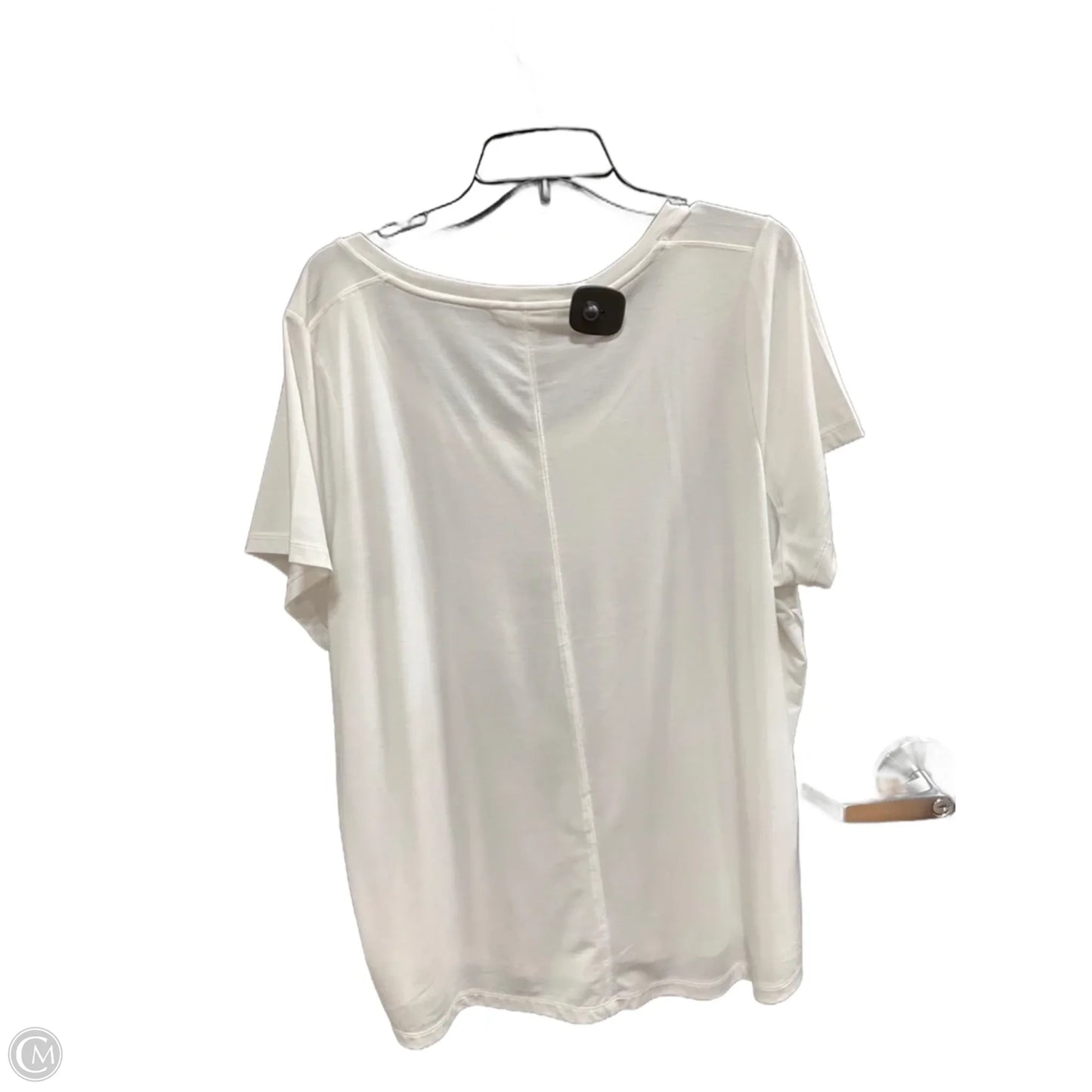 Athletic Top Short Sleeve By Athleta In White, Size: 1x