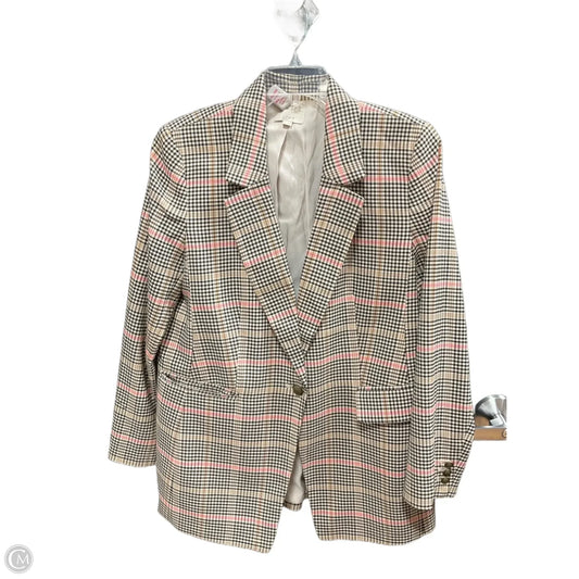 Blazer By Loft In Brown & Cream, Size: L