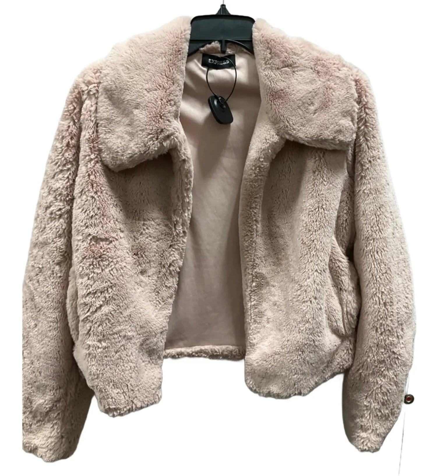Jacket Faux Fur & Sherpa By Express In Pink, Size: S