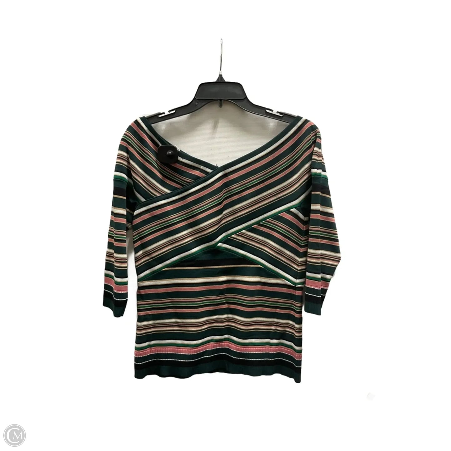 Top 3/4 Sleeve By New York And Co In Striped Pattern, Size: Xl