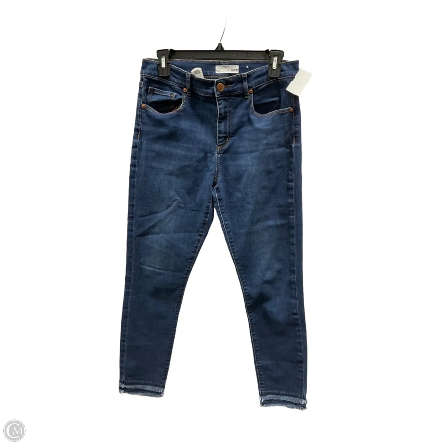 Jeans Skinny By Loft In Blue Denim, Size: 8