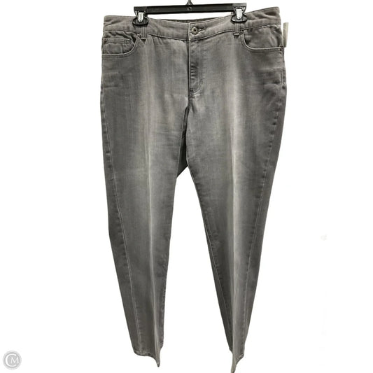 Jeans Straight By Chicos In Grey, Size: 16