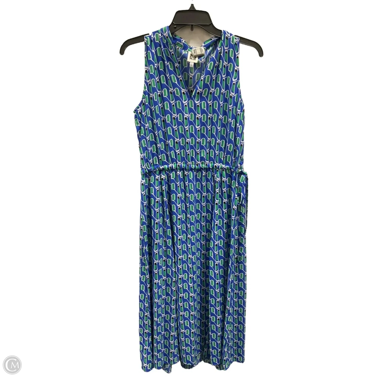 Dress Casual Midi By Anne Klein In Blue & Green, Size: S