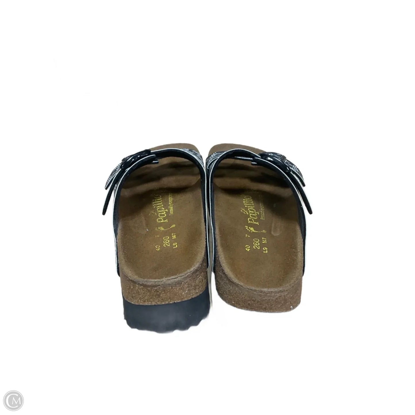 Sandals Flats By Birkenstock In Checkered Pattern, Size: 9