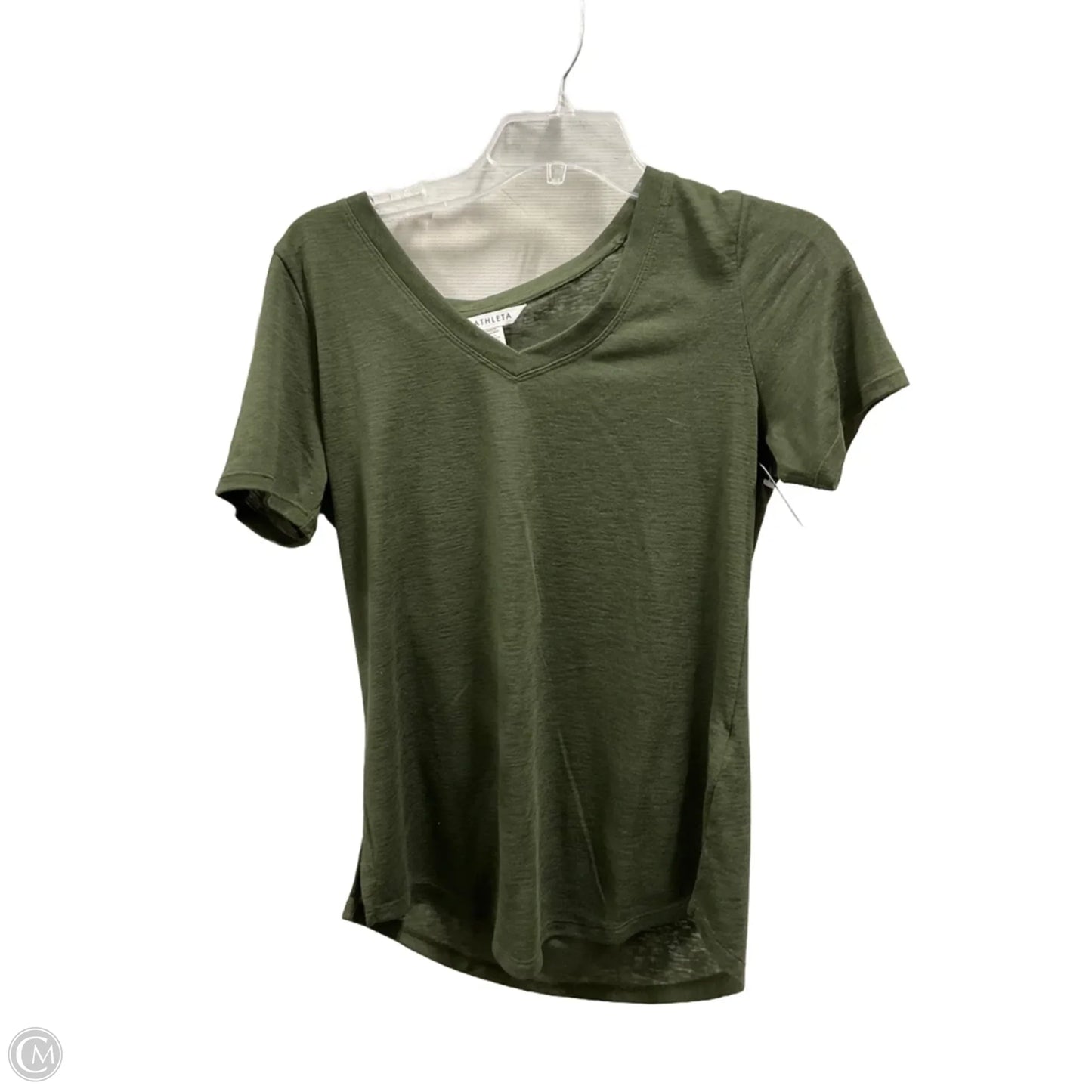 Athletic Top Short Sleeve By Athleta In Green, Size: S