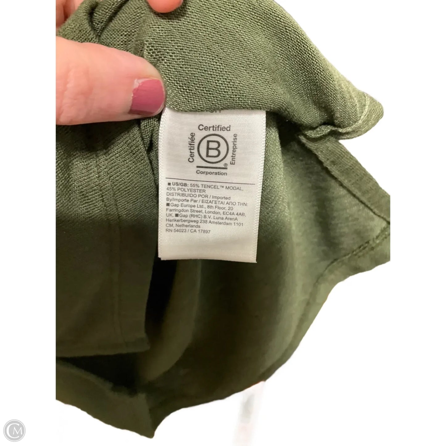 Athletic Top Short Sleeve By Athleta In Green, Size: S