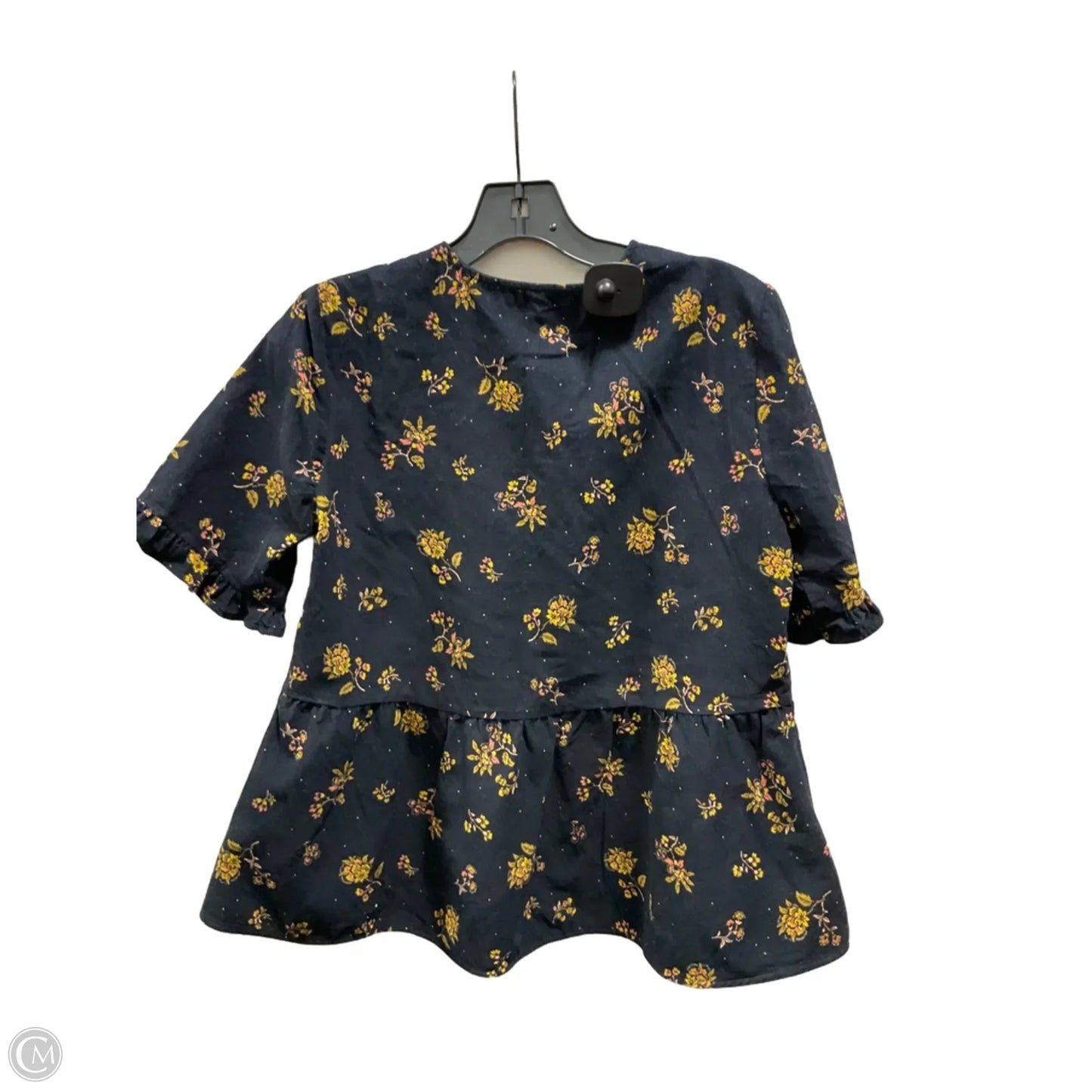 Top Short Sleeve By Madewell In Navy, Size: S