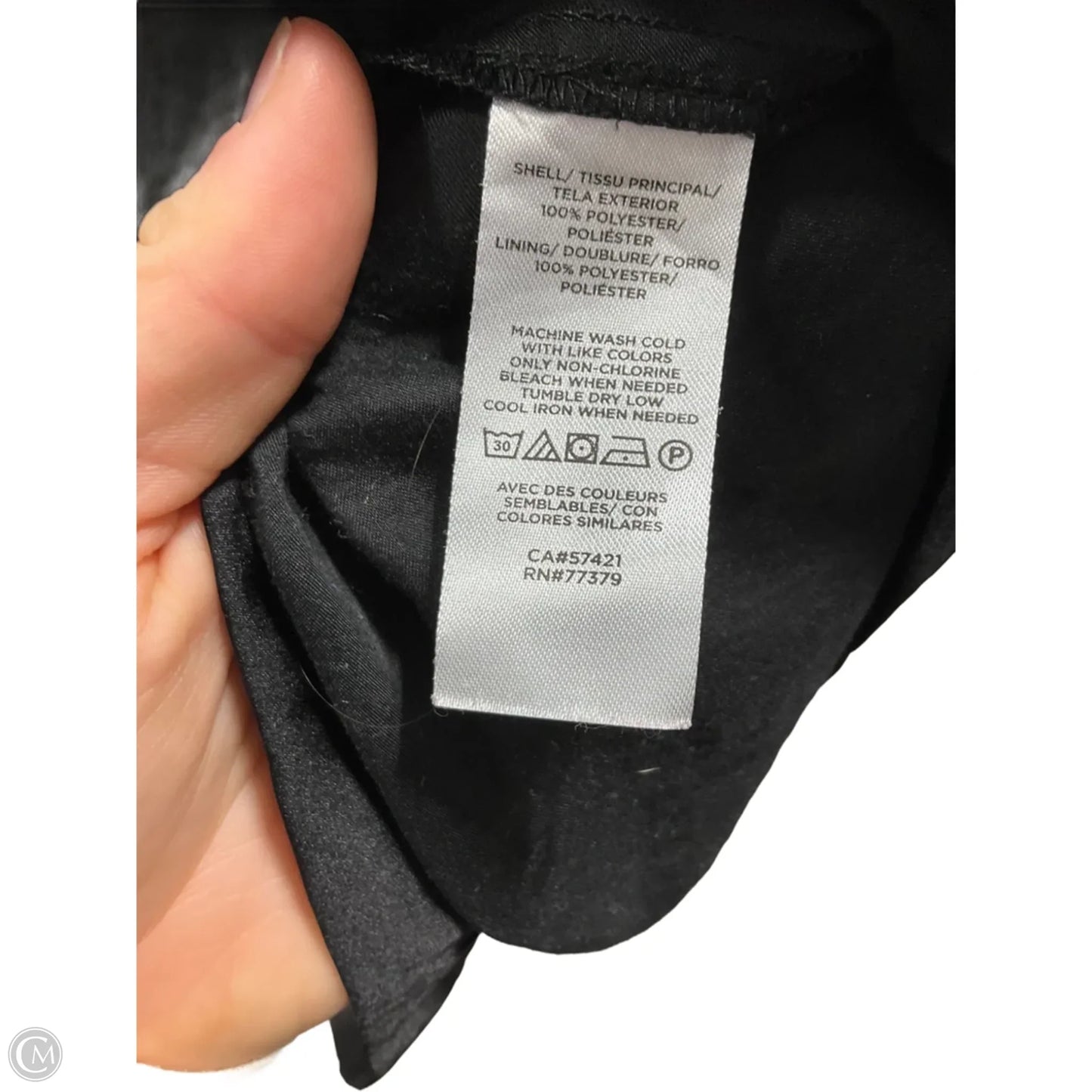 Top Short Sleeve By Ann Taylor In Black, Size: S