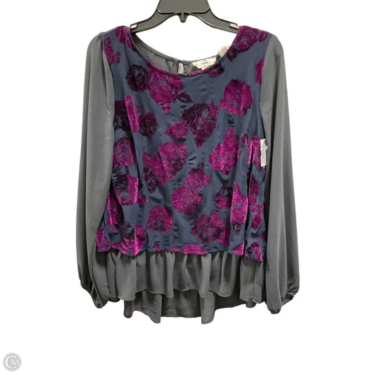 Top Long Sleeve By Entro In Purple, Size: S