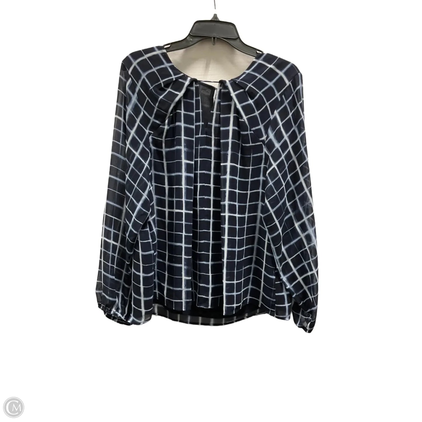 Top Long Sleeve By Calvin Klein In Navy, Size: Xl