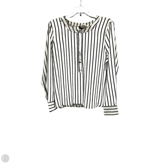 Top Long Sleeve By Ann Taylor In Striped Pattern, Size: M