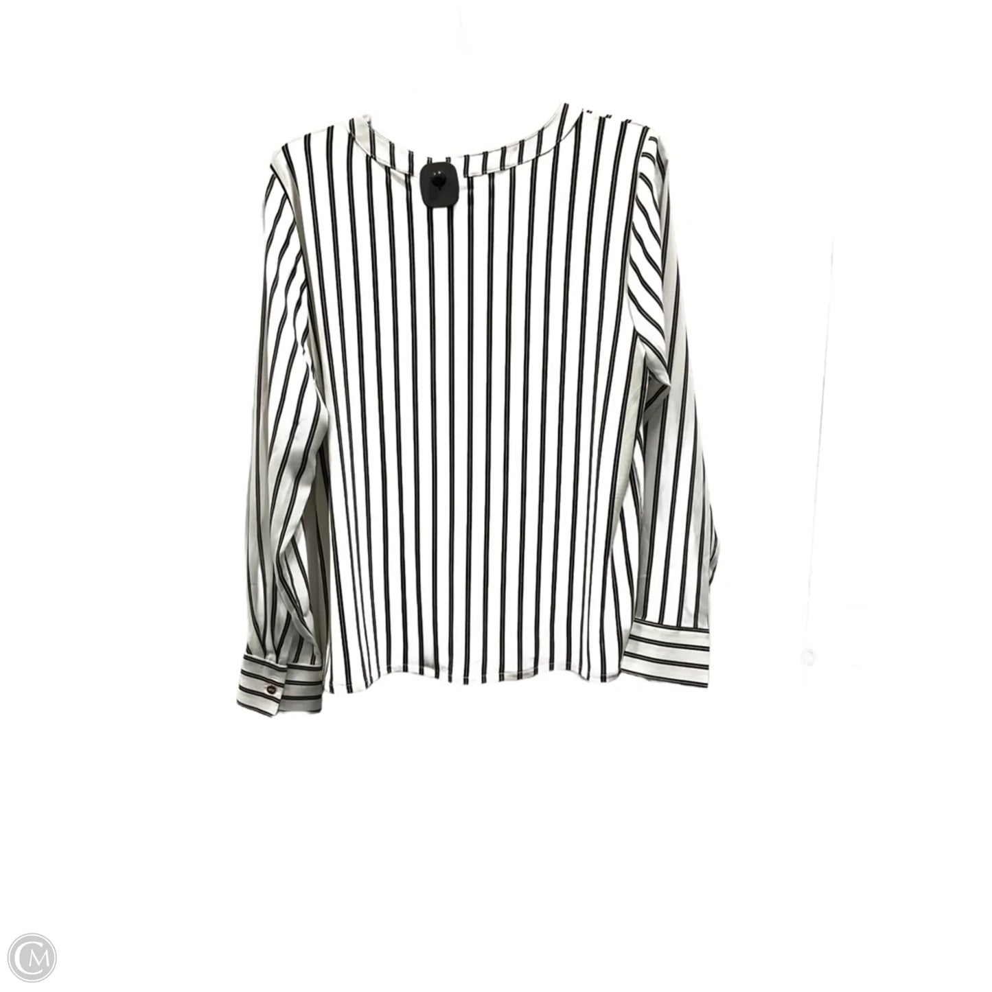 Top Long Sleeve By Ann Taylor In Striped Pattern, Size: M