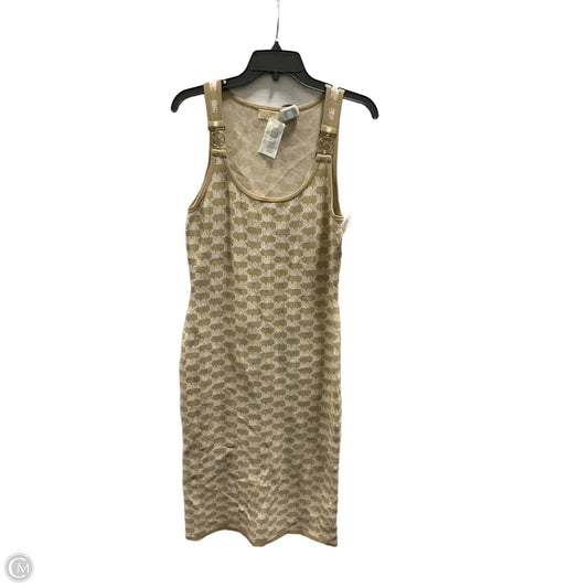 Dress Casual Midi By Michael By Michael Kors In Tan, Size: M