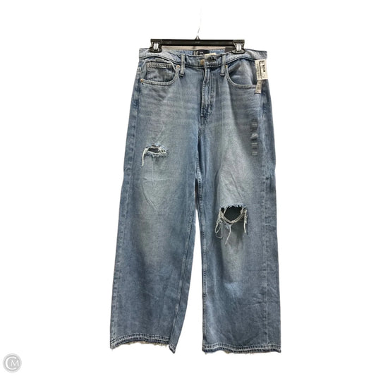 Jeans Wide Leg By Gap In Blue Denim, Size: 10