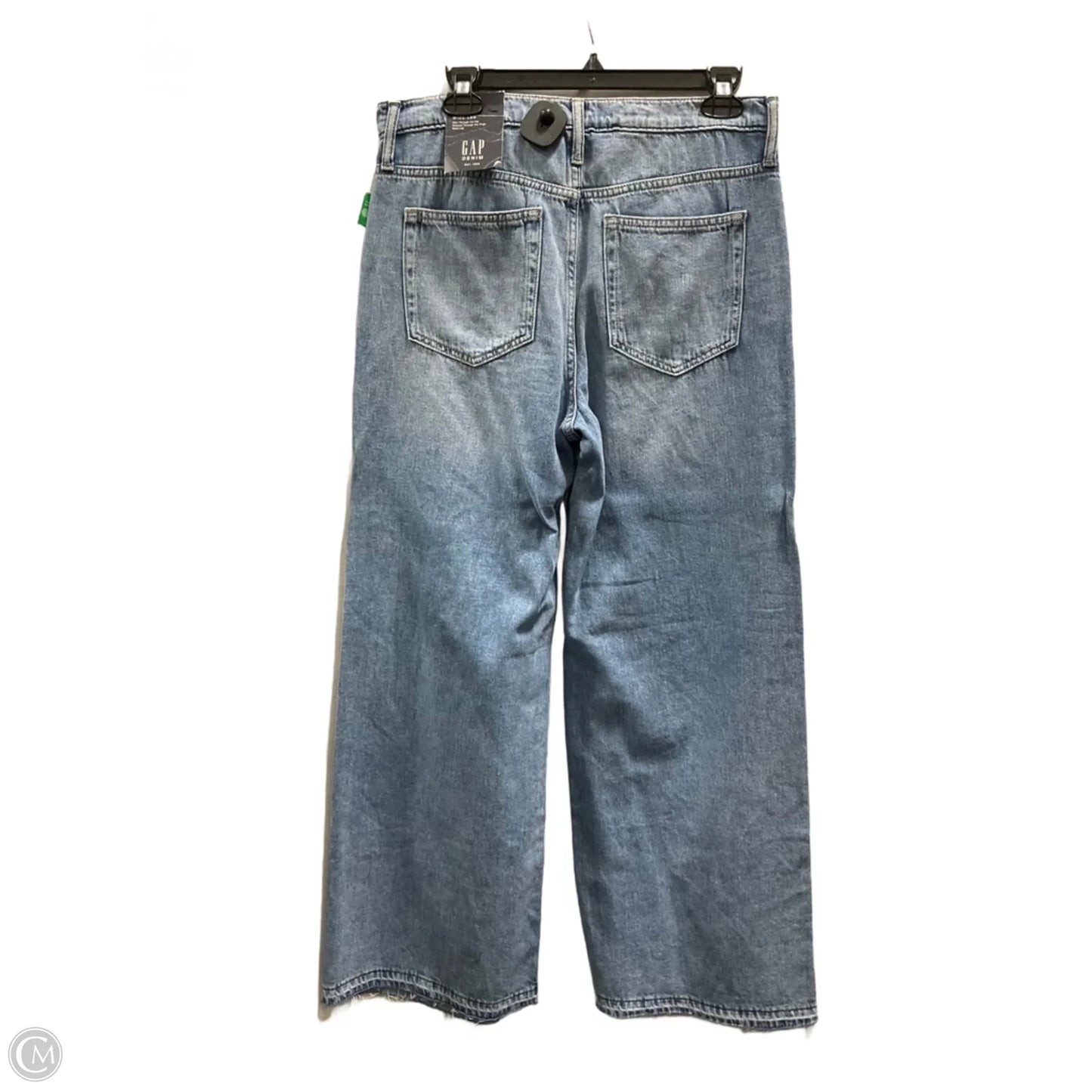 Jeans Wide Leg By Gap In Blue Denim, Size: 10