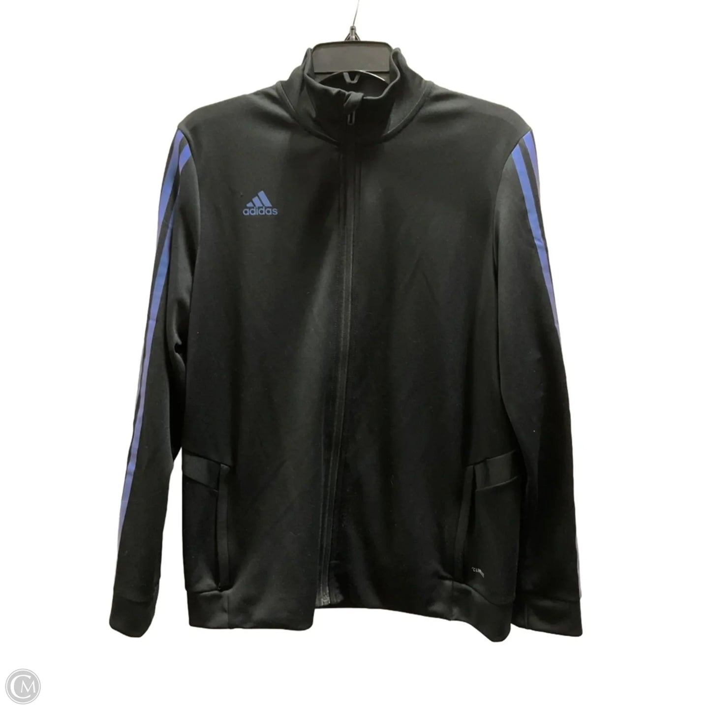 Athletic Jacket By Adidas In Black, Size: L