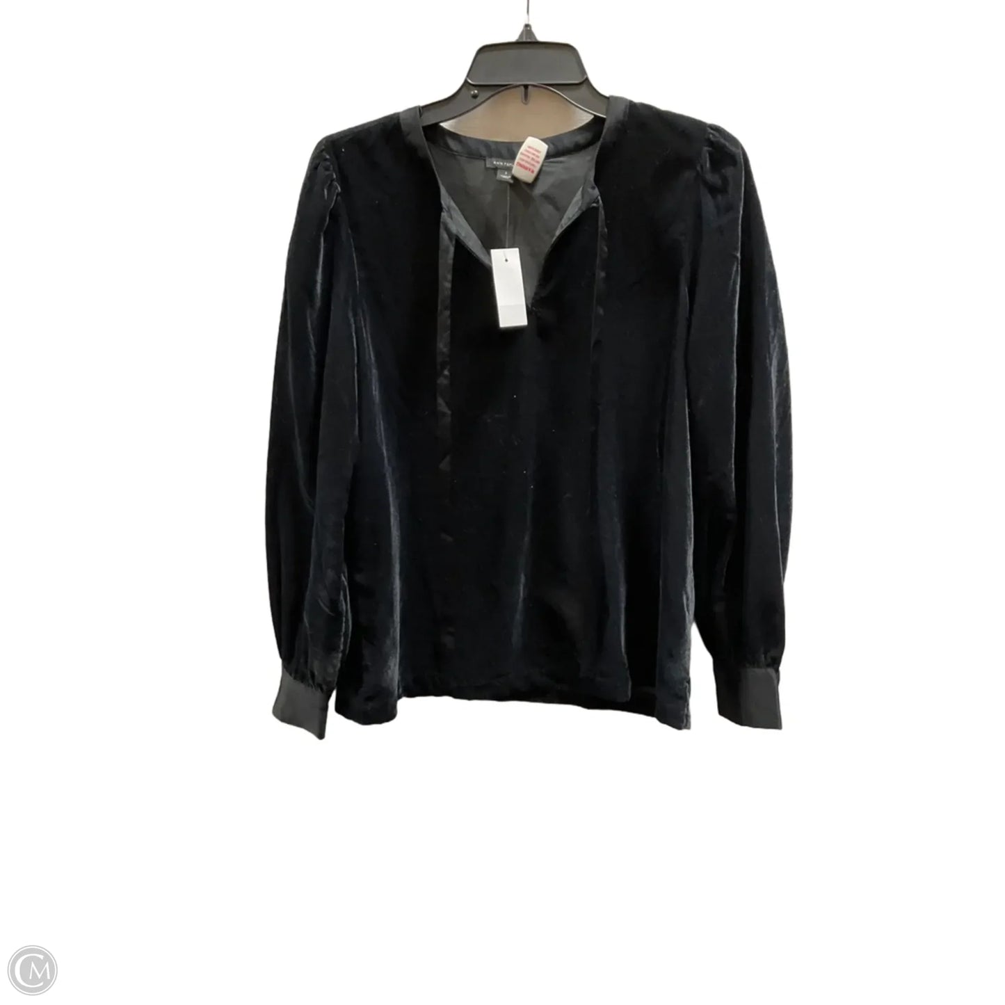 Top Long Sleeve By Ann Taylor In Black, Size: S